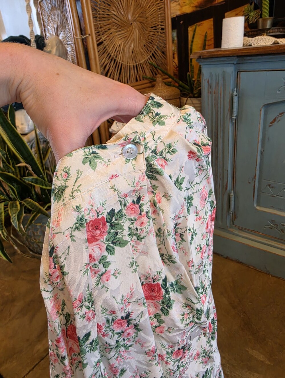 Vintage Floral 100% Silk Midi Length Flowy Skirt~27in Waist By VICTORIA ASHLEY - Picture 7 of 7